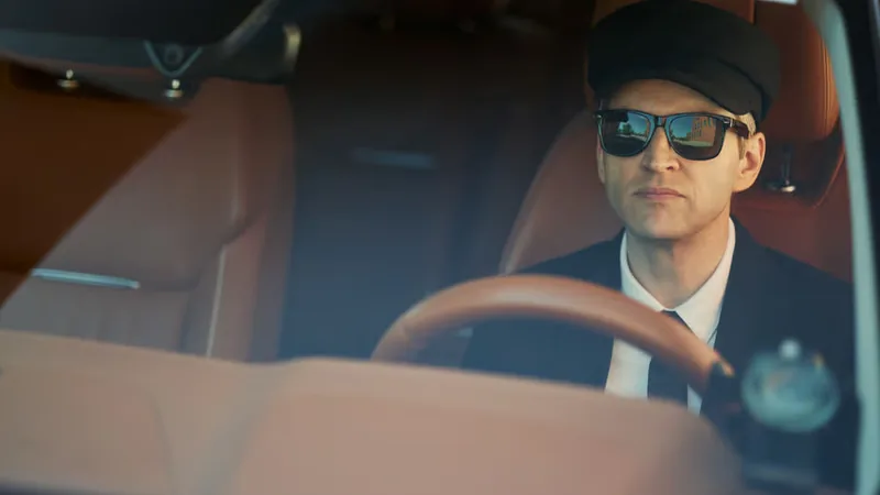 Driver at the wheel of a car